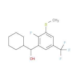 cyclohexyl(2-fluoro-3-(methylthio)-5-(trifluoromethyl)phenyl)methanol