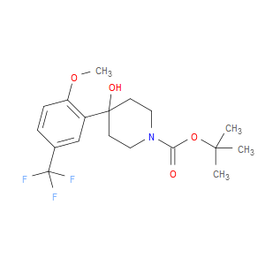 tert-butyl 4-hydroxy-4-(2-methoxy-5-(trifluoromethyl)phenyl)piperidine-1-carboxylate