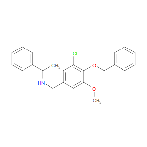 3-Chloro-5-methoxy-N-(1-phenylethyl)-4-(phenylmethoxy)benzenemethanamine