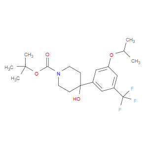 tert-butyl 4-hydroxy-4-(3-isopropoxy-5-(trifluoromethyl)phenyl)piperidine-1-carboxylate