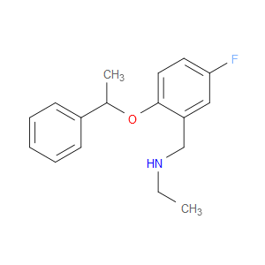 N-Ethyl-5-fluoro-2-(1-phenylethoxy)benzenemethanamine