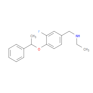 N-Ethyl-3-fluoro-4-(1-phenylethoxy)benzenemethanamine