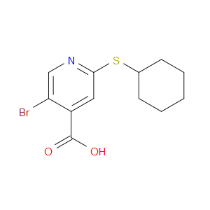 5-Bromo-2-(cyclohexylthio)-4-pyridinecarboxylic acid
