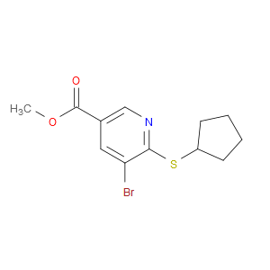 Methyl 5-bromo-6-(cyclopentylthio)-3-pyridinecarboxylate