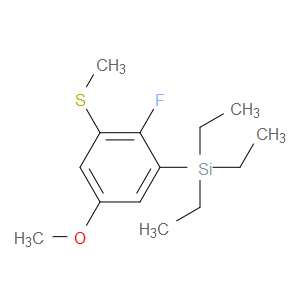 triethyl(2-fluoro-5-methoxy-3-(methylthio)phenyl)silane
