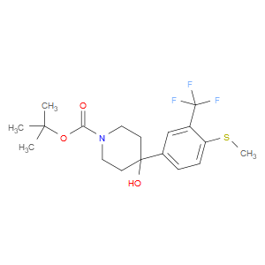 tert-butyl 4-hydroxy-4-(4-(methylthio)-3-(trifluoromethyl)phenyl)piperidine-1-carboxylate