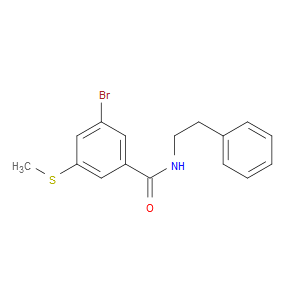 Benzamide, 3-bromo-5-(methylthio)-N-(2-phenylethyl)-