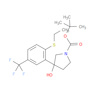 tert-butyl 3-(2-(ethylthio)-5-(trifluoromethyl)phenyl)-3-hydroxypyrrolidine-1-carboxylate