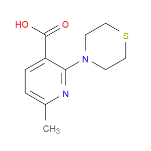 3-Pyridinecarboxylic acid, 6-methyl-2-(4-thiomorpholinyl)-