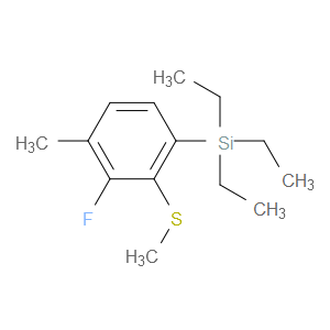 triethyl(3-fluoro-4-methyl-2-(methylthio)phenyl)silane