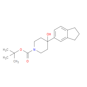 tert-butyl 4-(2,3-dihydro-1H-inden-5-yl)-4-hydroxypiperidine-1-carboxylate