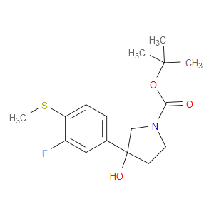 tert-butyl 3-(3-fluoro-4-(methylthio)phenyl)-3-hydroxypyrrolidine-1-carboxylate