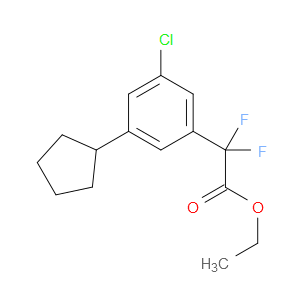 ethyl 2-(3-chloro-5-cyclopentylphenyl)-2,2-difluoroacetate