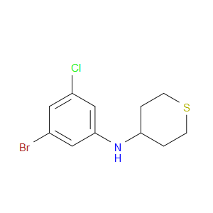 N-(3-Bromo-5-chlorophenyl)tetrahydro-2H-thiopyran-4-amine