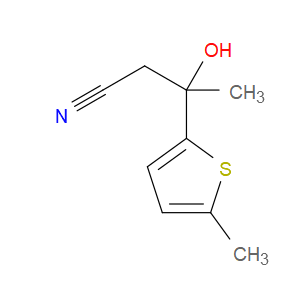 β-Hydroxy-β,5-dimethyl-2-thiophenepropanenitrile