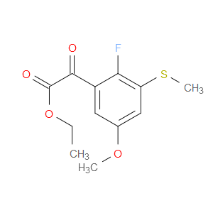 ethyl 2-(2-fluoro-5-methoxy-3-(methylthio)phenyl)-2-oxoacetate