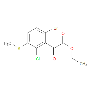 ethyl 2-(6-bromo-2-chloro-3-(methylthio)phenyl)-2-oxoacetate