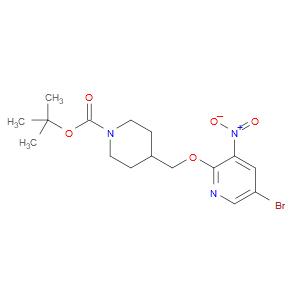 tert-butyl 4-(((5-bromo-3-nitropyridin-2-yl)oxy)methyl)piperidine-1-carboxylate
