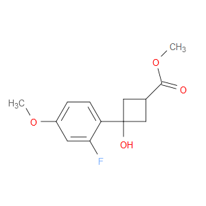 Cyclobutanecarboxylic acid, 3-(2-fluoro-4-methoxyphenyl)-3-hydroxy-, methyl e...