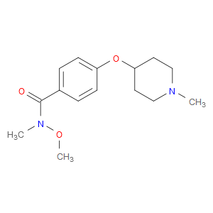 N-methoxy-N-methyl-4-((1-methylpiperidin-4-yl)oxy)benzamide