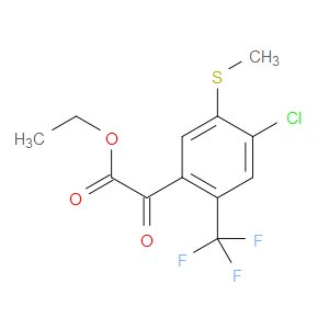 ethyl 2-(4-chloro-5-(methylthio)-2-(trifluoromethyl)phenyl)-2-oxoacetate