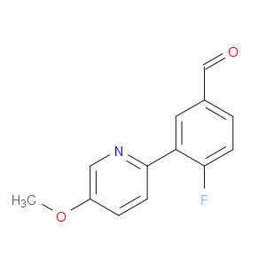 4-Fluoro-3-(5-methoxy-2-pyridinyl)benzaldehyde