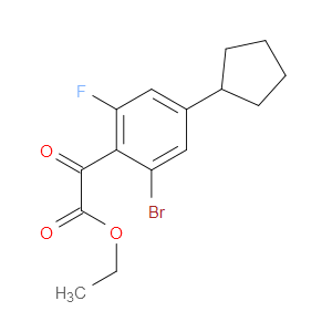 ethyl 2-(2-bromo-4-cyclopentyl-6-fluorophenyl)-2-oxoacetate