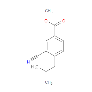 Benzoic acid, 3-cyano-4-(2-methylpropyl)-, methyl ester