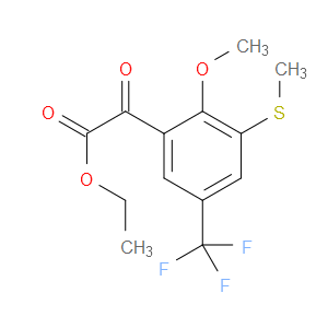 ethyl 2-(2-methoxy-3-(methylthio)-5-(trifluoromethyl)phenyl)-2-oxoacetate