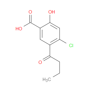 4-Chloro-2-hydroxy-5-(1-oxobutyl)benzoic acid