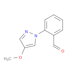 Benzaldehyde, 2-(4-methoxy-1H-pyrazol-1-yl)-