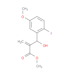 Methyl β-hydroxy-2-iodo-5-methoxy-α-methylenebenzenepropanoate