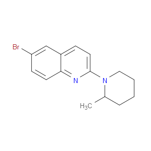 Quinoline, 6-bromo-2-(2-methyl-1-piperidinyl)-
