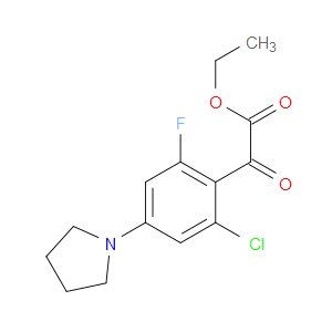ethyl 2-(2-chloro-6-fluoro-4-(pyrrolidin-1-yl)phenyl)-2-oxoacetate