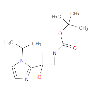 tert-butyl 3-hydroxy-3-(1-isopropyl-1H-imidazol-2-yl)azetidine-1-carboxylate