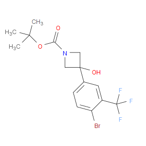 tert-butyl 3-(4-bromo-3-(trifluoromethyl)phenyl)-3-hydroxyazetidine-1-carboxylate