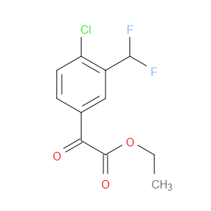 ethyl 2-(4-chloro-3-(difluoromethyl)phenyl)-2-oxoacetate