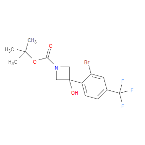 tert-butyl 3-(2-bromo-4-(trifluoromethyl)phenyl)-3-hydroxyazetidine-1-carboxylate
