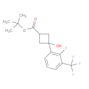 tert-butyl 3-(2-fluoro-3-(trifluoromethyl)phenyl)-3-hydroxycyclobutanecarboxylate