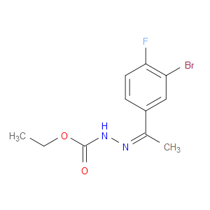 ethyl 2-(1-(3-bromo-4-fluorophenyl)ethylidene)hydrazinecarboxylate