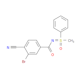 Benzamide, 3-bromo-4-cyano-N-(methyloxidophenyl-λ4-sulfanylidene)-