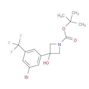 tert-butyl 3-(3-bromo-5-(trifluoromethyl)phenyl)-3-hydroxyazetidine-1-carboxylate