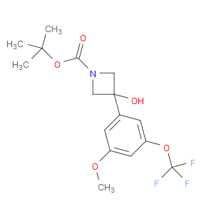 tert-butyl 3-hydroxy-3-(3-methoxy-5-(trifluoromethoxy)phenyl)azetidine-1-carboxylate