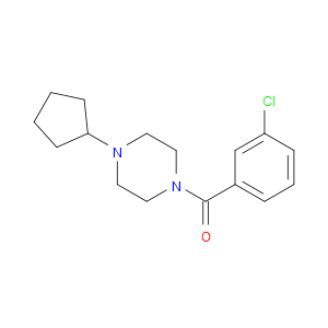(3-Chlorophenyl)(4-cyclopentyl-1-piperazinyl)methanone