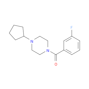 (4-Cyclopentyl-1-piperazinyl)(3-fluorophenyl)methanone