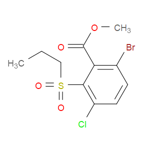 methyl 6-bromo-3-chloro-2-(propylsulfonyl)benzoate