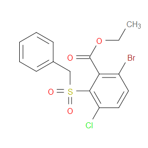 ethyl 2-(benzylsulfonyl)-6-bromo-3-chlorobenzoate