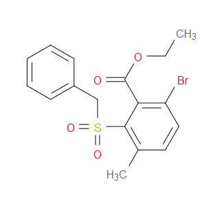 ethyl 2-(benzylsulfonyl)-6-bromo-3-methylbenzoate