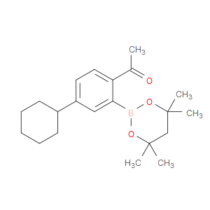Ethanone, 1-[4-cyclohexyl-2-(4,4,6,6-tetramethyl-1,3,2-dioxaborinan-2-yl)phen...