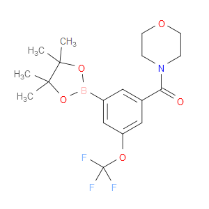 morpholino(3-(4,4,5,5-tetramethyl-1,3,2-dioxaborolan-2-yl)-5-(trifluoromethoxy)phenyl)methanone